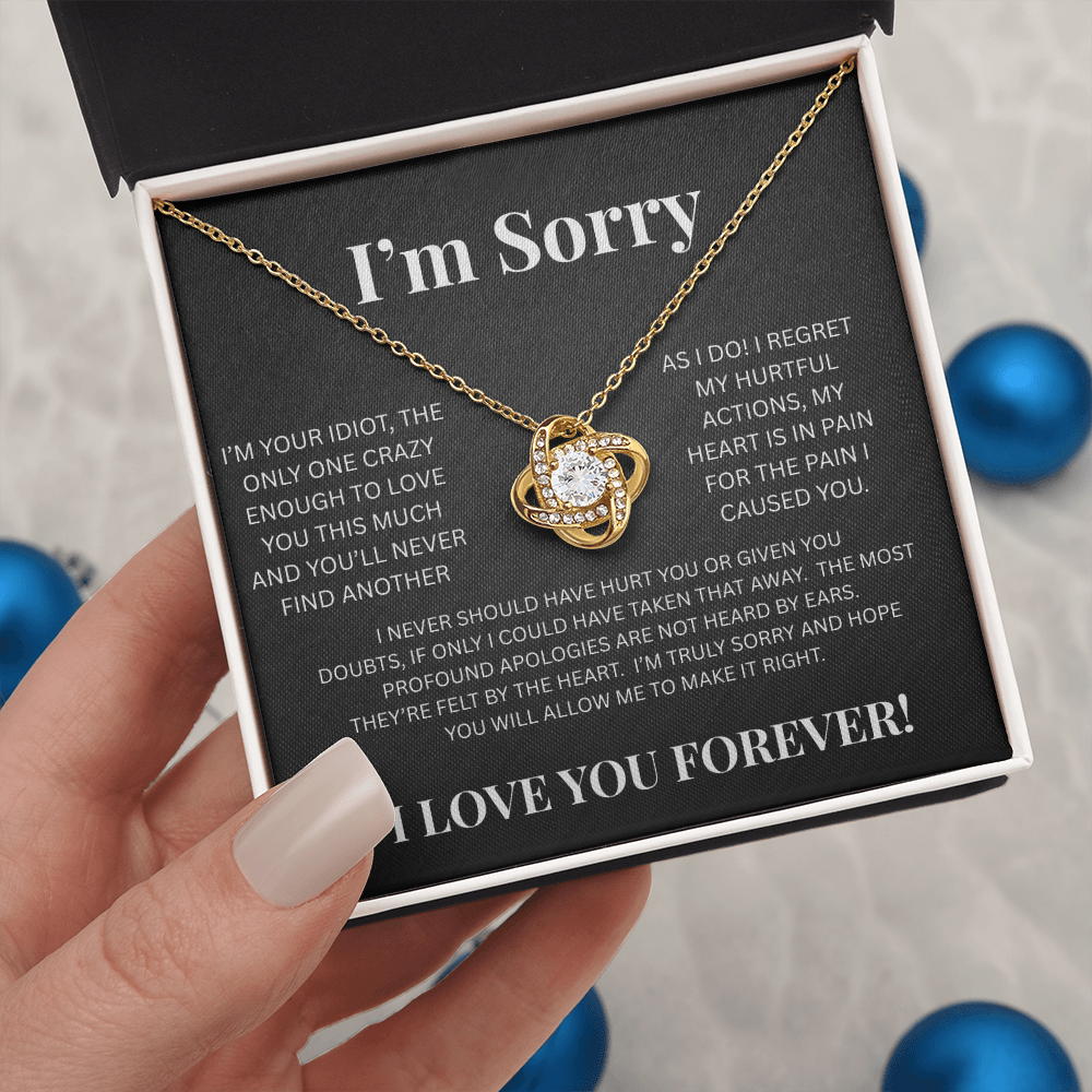 I'm Sorry-Love Knot Necklace