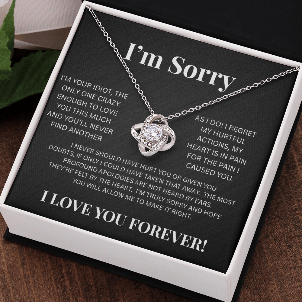 I'm Sorry-Love Knot Necklace