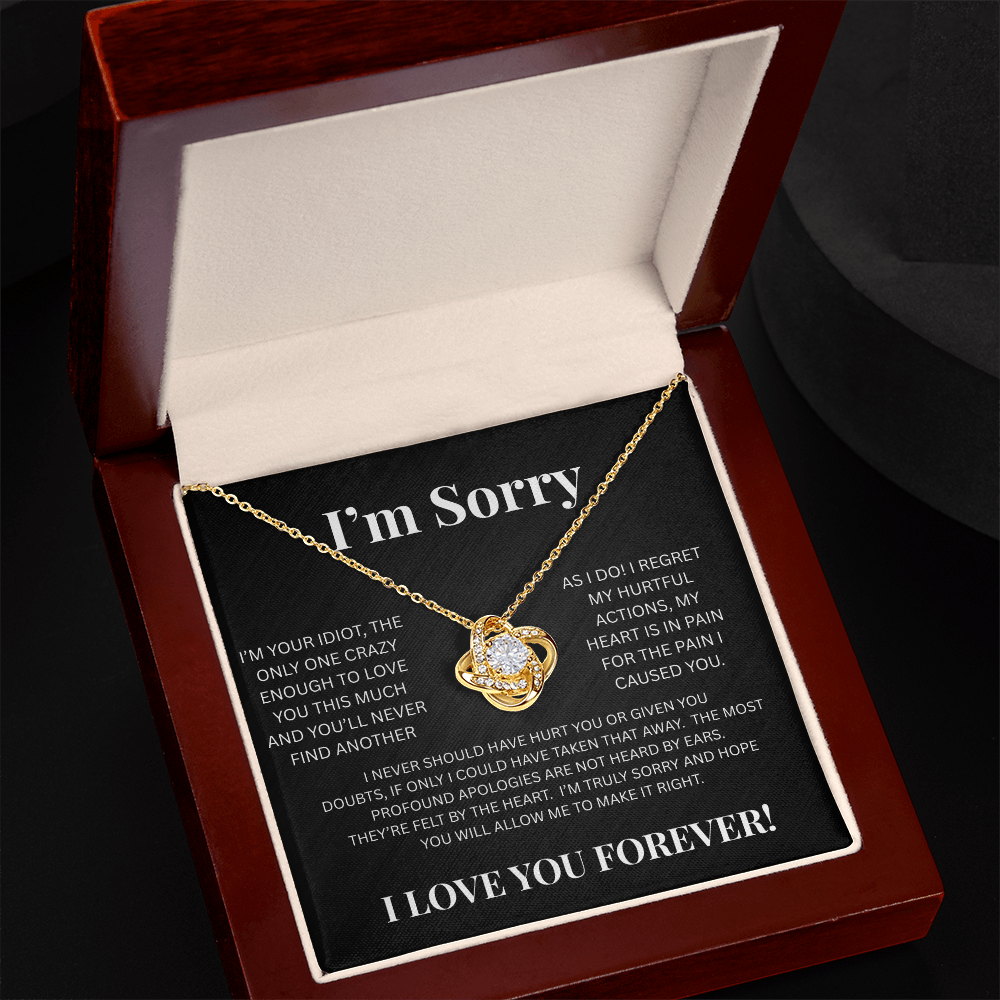 I'm Sorry-Love Knot Necklace