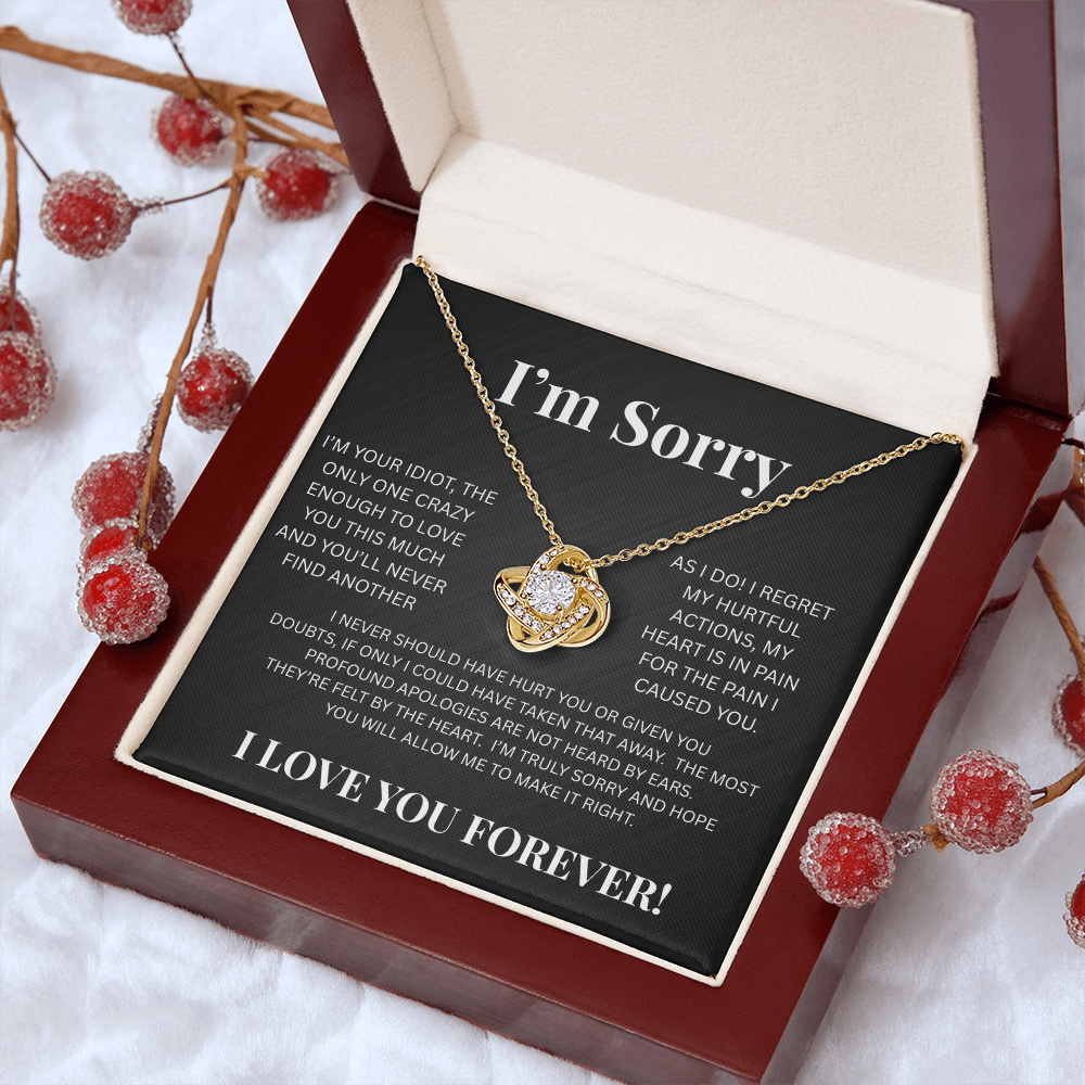 I'm Sorry-Love Knot Necklace