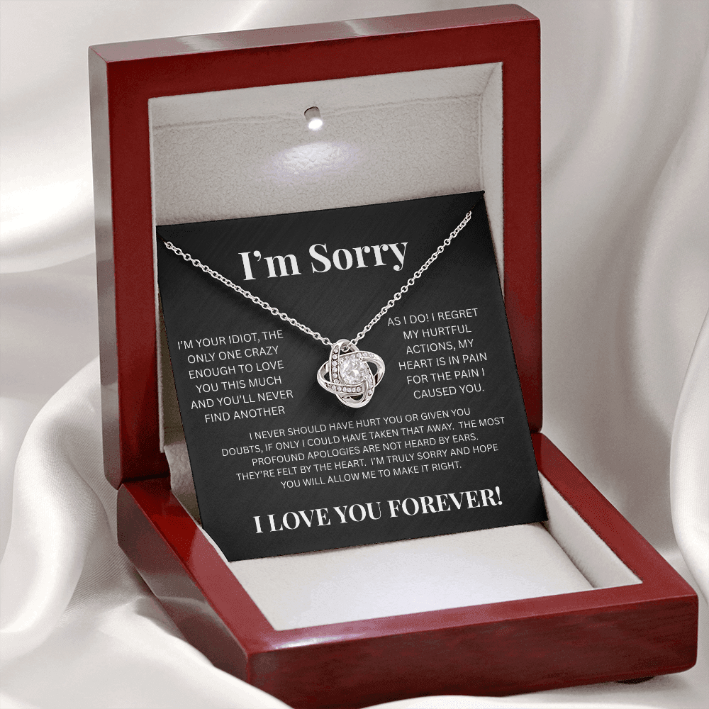 I'm Sorry-Love Knot Necklace