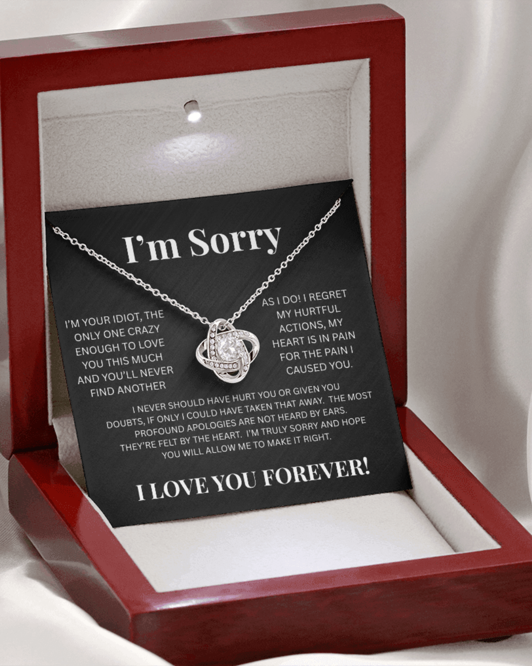 I'm Sorry-Love Knot Necklace