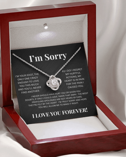 I'm Sorry-Love Knot Necklace