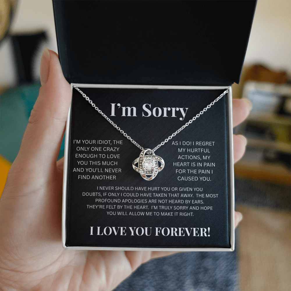 I'm Sorry-Love Knot Necklace