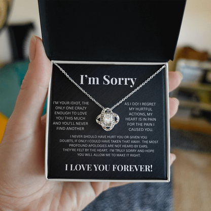 I'm Sorry-Love Knot Necklace