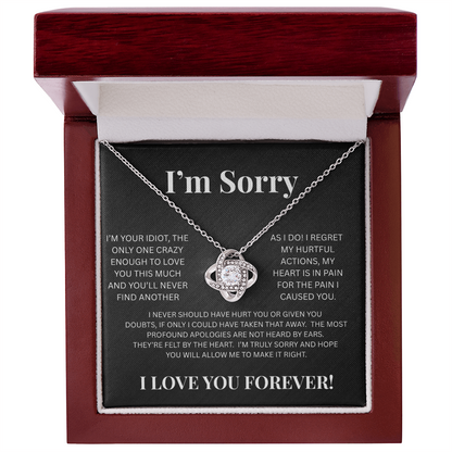 I'm Sorry-Love Knot Necklace