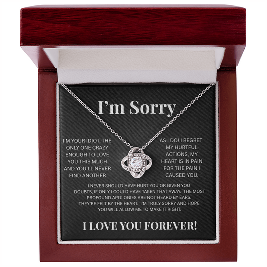 I'm Sorry-Love Knot Necklace