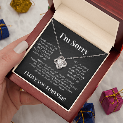 I'm Sorry-Love Knot Necklace