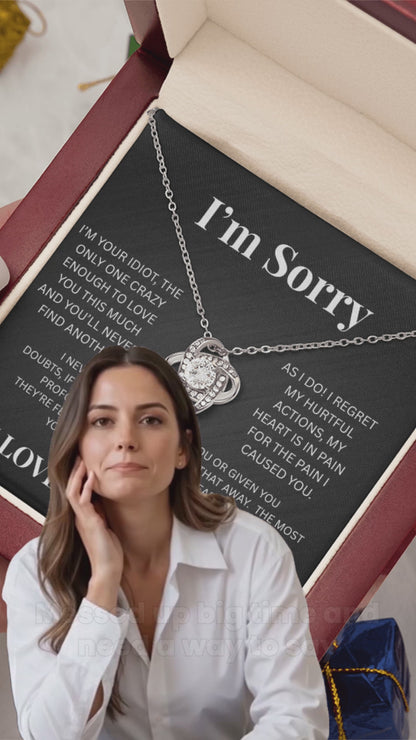 I'm Sorry-Love Knot Necklace